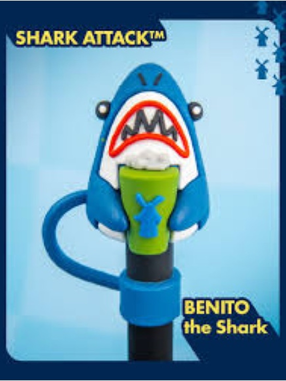 Dutch Bros Benito Shark Toy - Blue with Green Accent